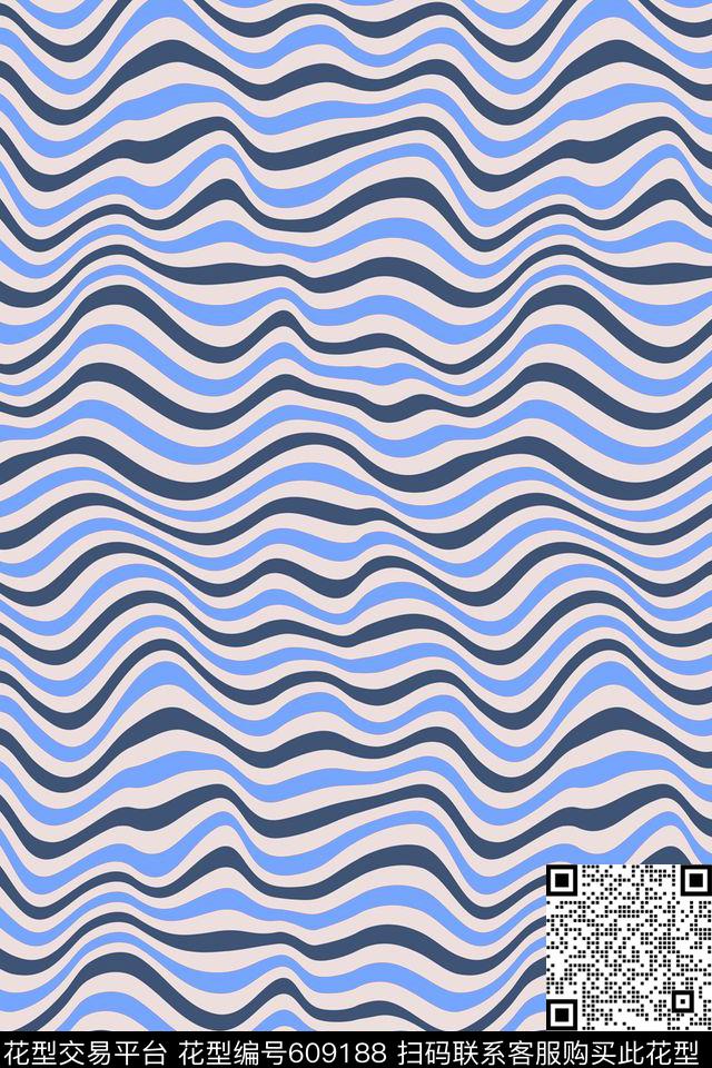 细条纹波浪条纹条纹传统印花华亿平台下载（图片编号: 609188） - 瓦栏（Walan）