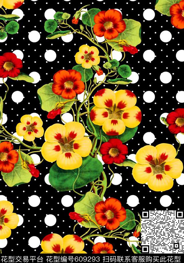 抽象几何清爽梦幻艺术平底立体手绘满版最新高清数码蕾丝民族中国风绣花珠宝肌理时尚潮

流大牌复古欧美风手绘花卉波点女装长裙数码印花华亿平台下载（图片编号: 609293） - 瓦栏（Walan）