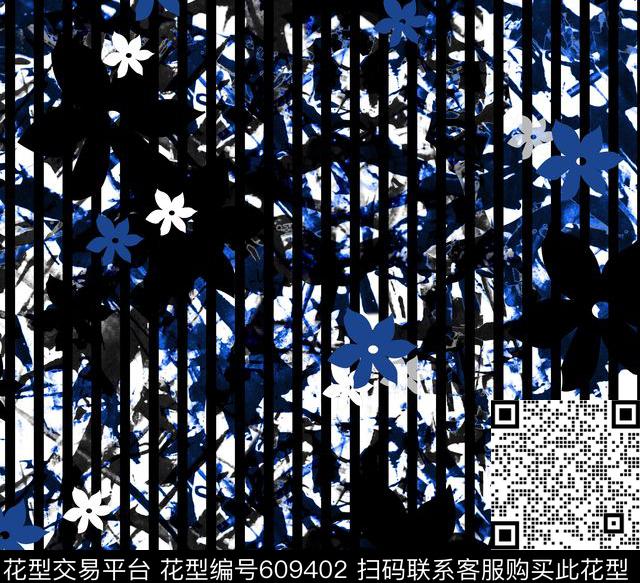 抽象几何黑暗细条纹数码印花华亿平台下载（图片编号: 609402） - 瓦栏（Walan）