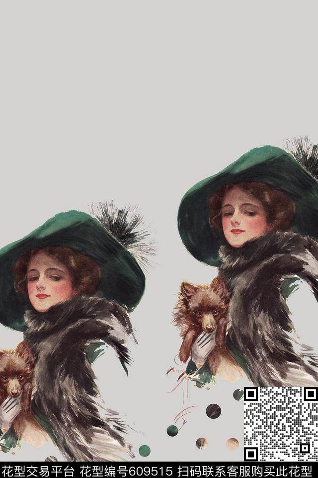 趣味人物动物数码印花华亿平台下载（图片编号: 609515） - 瓦栏（Walan）