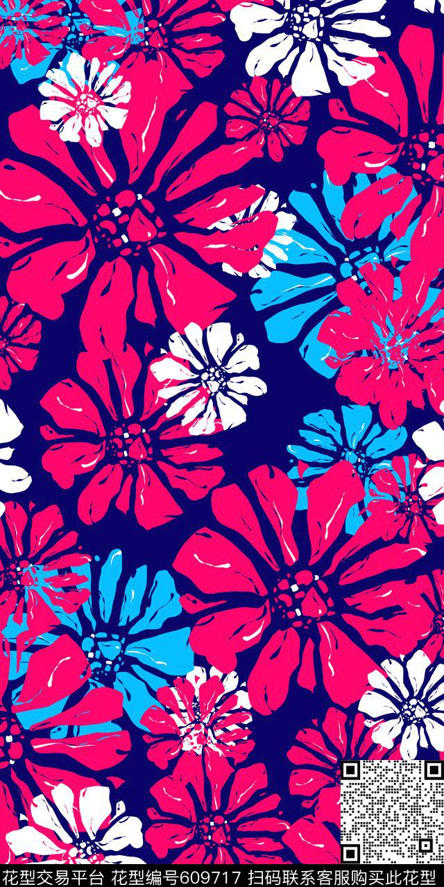 手绘现代流行时尚传统印花华亿平台下载（图片编号: 609717） - 瓦栏（Walan）