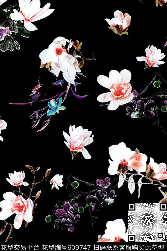 花朵花卉碎花数码印花华亿平台下载（图片编号: 609747） - 瓦栏（Walan）