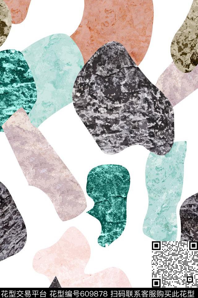 纹理大理石几何传统印花华亿平台下载（图片编号: 609878） - 瓦栏（Walan）