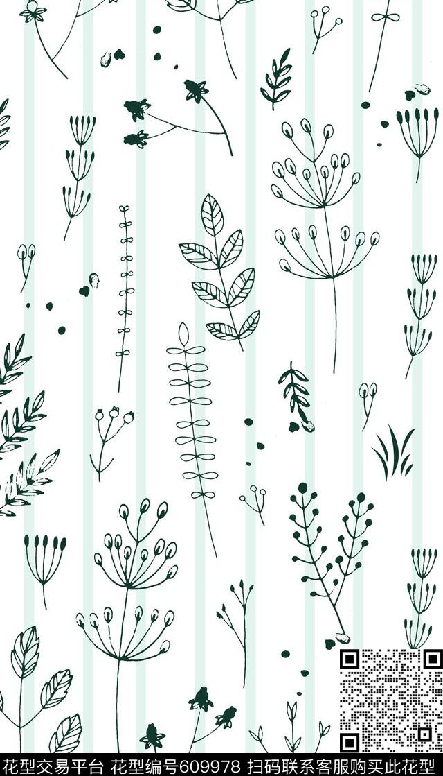 女装花卉花枝传统印花华亿平台下载（图片编号: 609978） - 瓦栏（Walan）