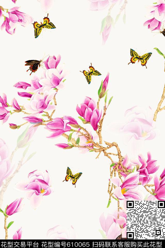 花瓣花朵浪漫花卉数码印花华亿平台下载（图片编号: 610065） - 瓦栏（Walan）