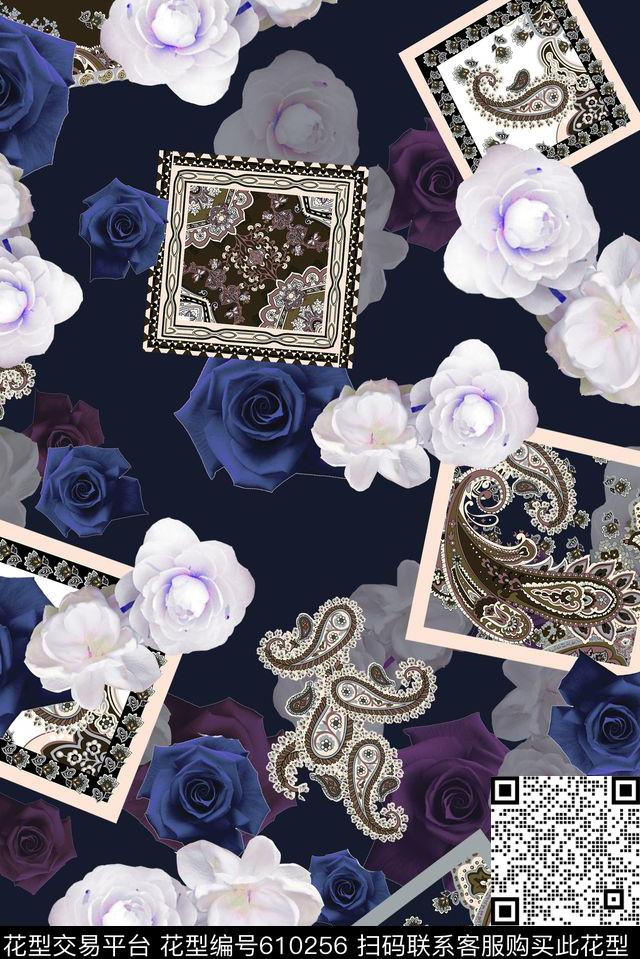 碎花佩斯利花朵数码印花华亿平台下载（图片编号: 610256） - 瓦栏（Walan）