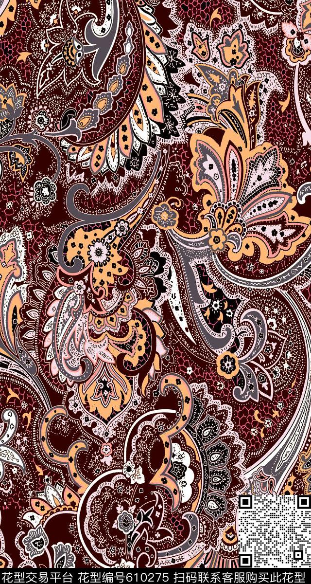 佩斯利传统印花华亿平台下载（图片编号: 610275） - 瓦栏（Walan）