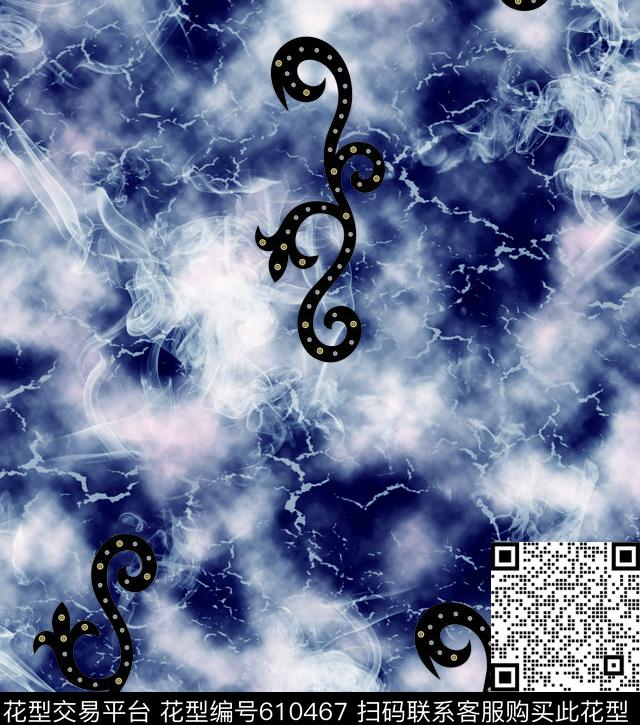 抽象底纹云彩天空数码印花华亿平台下载（图片编号: 610467） - 瓦栏（Walan）