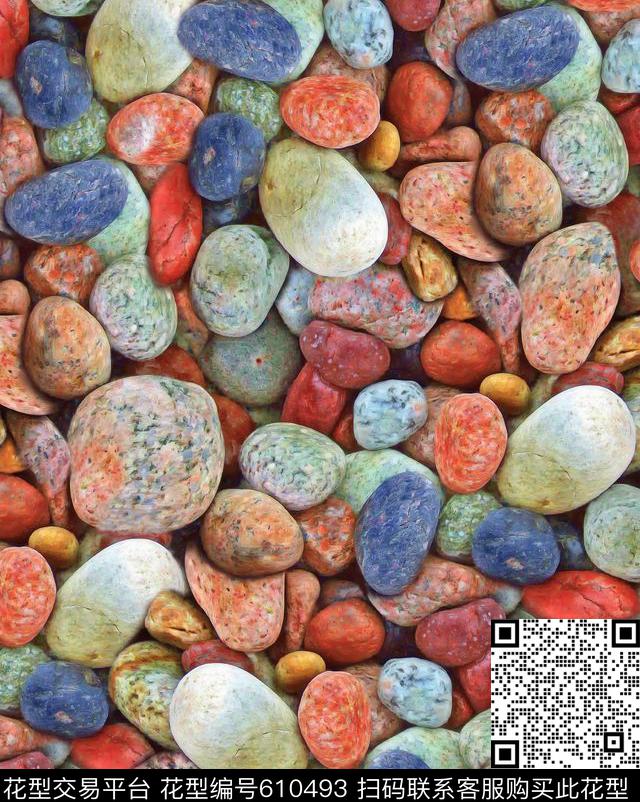 抽象岩石肌理数码印花华亿平台下载（图片编号: 610493） - 瓦栏（Walan）