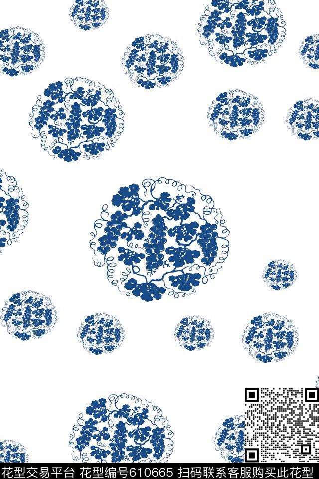 Hey—这里有帅气的设计师精心制作的图案图案花卉传统印花华亿平台下载（图片编号: 610665） - 瓦栏（Walan）