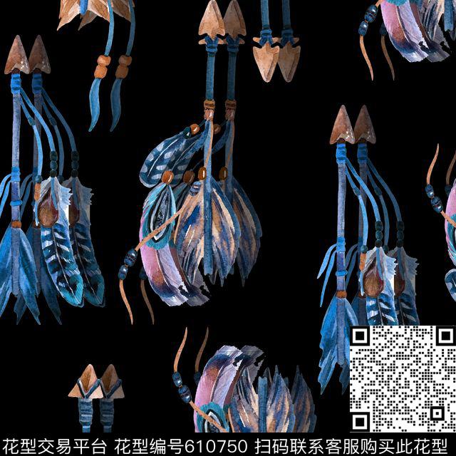 中东非洲波西米亚数码印花华亿平台下载（图片编号: 610750） - 瓦栏（Walan）