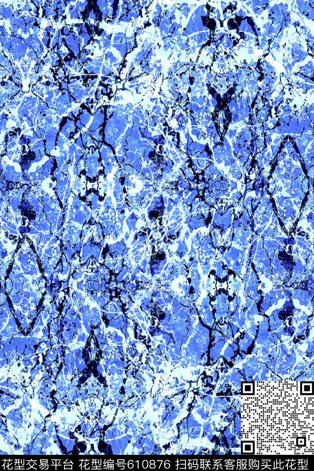 斑驳的大理石大理石纹理蓝色大理石数码印花华亿平台下载（图片编号: 610876） - 瓦栏（Walan）