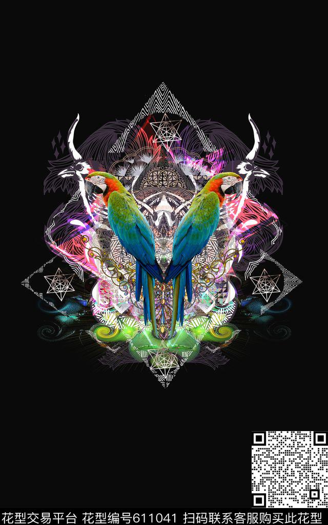 零点--男装数码T恤数码印花华亿平台下载（图片编号: 611041） - 瓦栏（Walan）