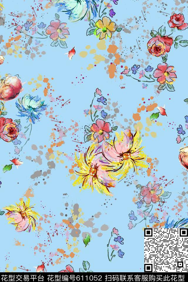 L.D~水墨L.D~水彩L.D~肌理数码印花华亿平台下载（图片编号: 611052） - 瓦栏（Walan）