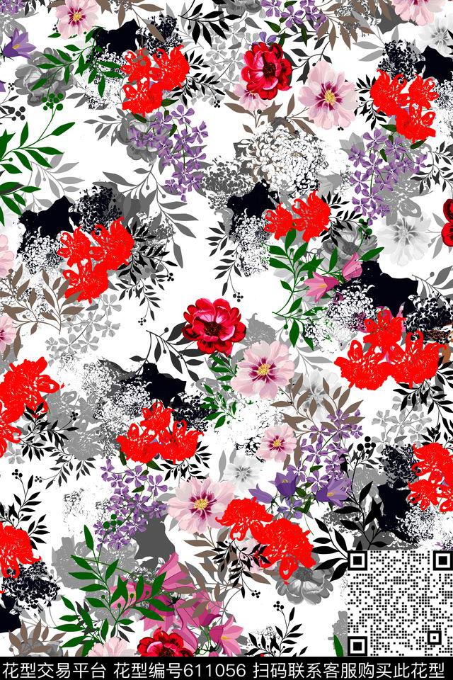 L.D~花卉L.D~水彩L.D~手绘传统印花华亿平台下载（图片编号: 611056） - 瓦栏（Walan）