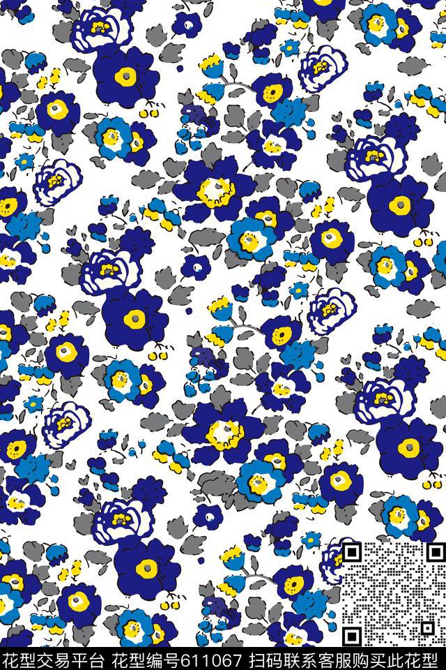 童装花朵花卉传统印花华亿平台下载（图片编号: 611067） - 瓦栏（Walan）