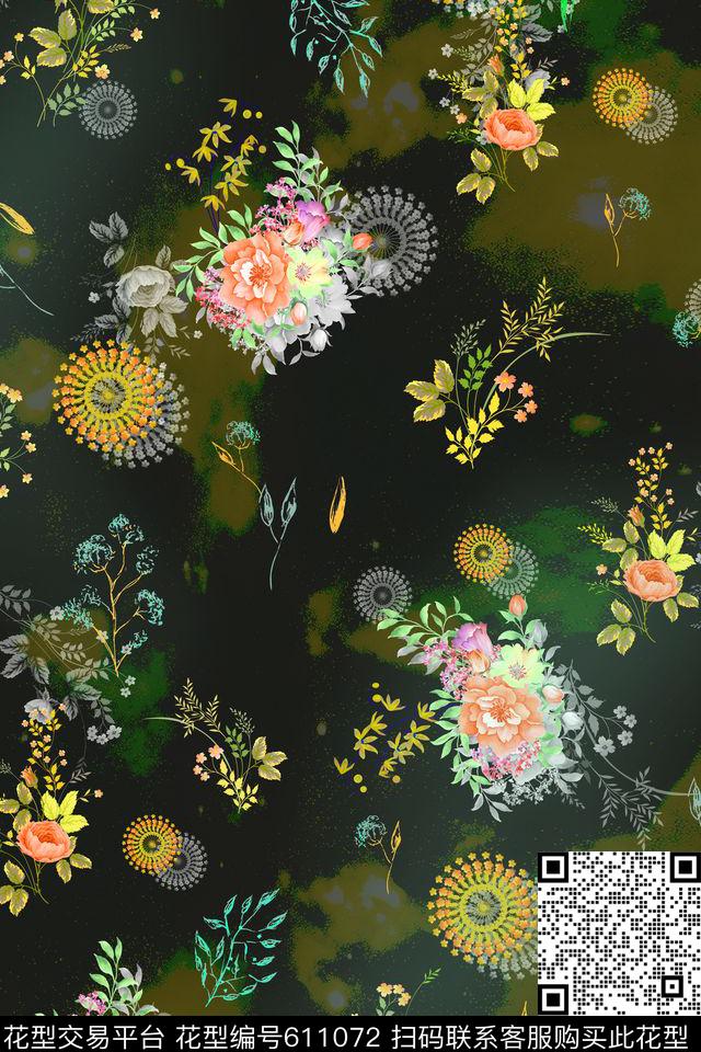L.D~花卉L.D~水彩L.D~手绘数码印花华亿平台下载（图片编号: 611072） - 瓦栏（Walan）