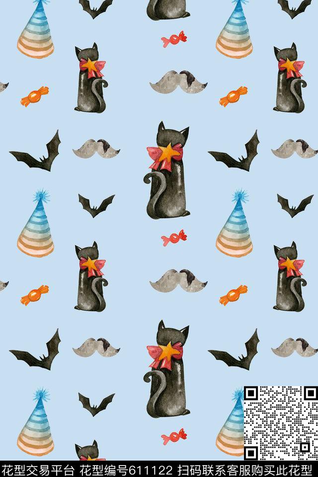 卡通插画水彩数码印花华亿平台下载（图片编号: 611122） - 瓦栏（Walan）