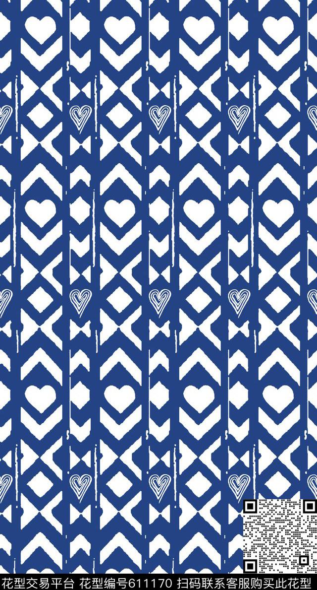 条纹格子块面传统印花华亿平台下载（图片编号: 611170） - 瓦栏（Walan）