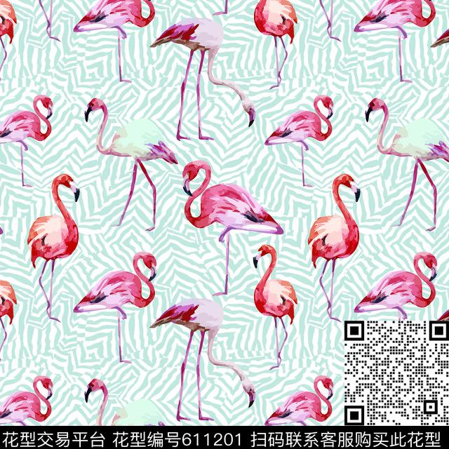 潮流时尚动物数码印花华亿平台下载（图片编号: 611201） - 瓦栏（Walan）