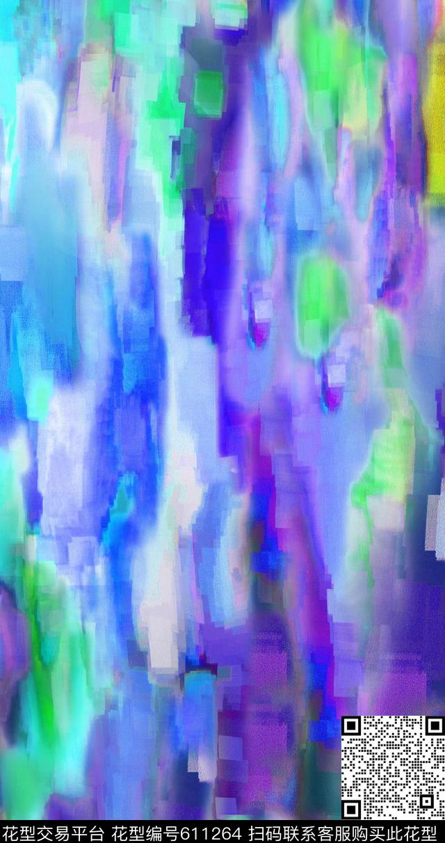 抽象彩色纹理Fei-水彩油画数码印花华亿平台下载（图片编号: 611264） - 瓦栏（Walan）