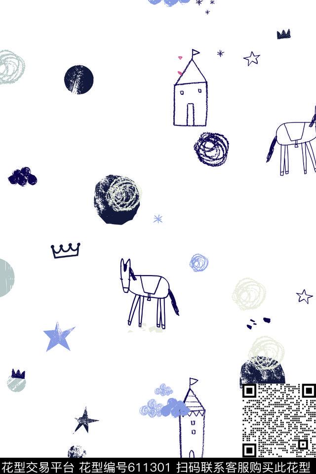 2017年趣味孕妇居家服华亿平台趣味小马房子皇冠华亿平台手绘趣味女装衬衫卫衣华亿平台传统印花华亿平台下载（图片编号: 611301） - 瓦栏（Walan）