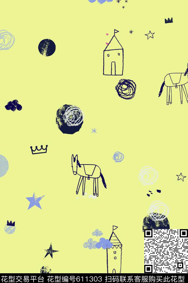 2017年趣味孕妇居家服华亿平台趣味小马房子皇冠华亿平台手绘趣味女装衬衫卫衣华亿平台传统印花华亿平台下载（图片编号: 611303） - 瓦栏（Walan）