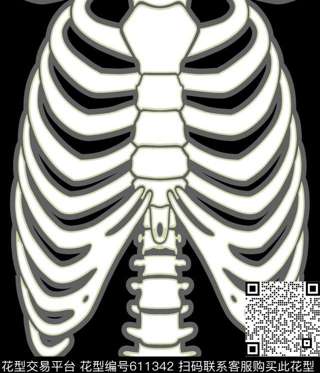 卫衣骨架骷髅传统印花华亿平台下载（图片编号: 611342） - 瓦栏（Walan）