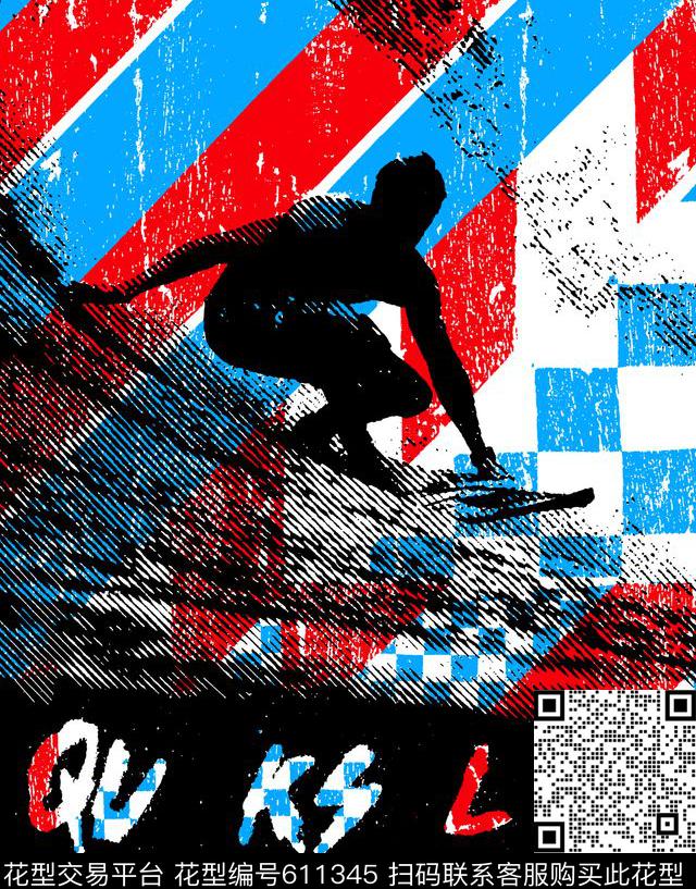 人冲浪网点传统印花华亿平台下载（图片编号: 611345） - 瓦栏（Walan）