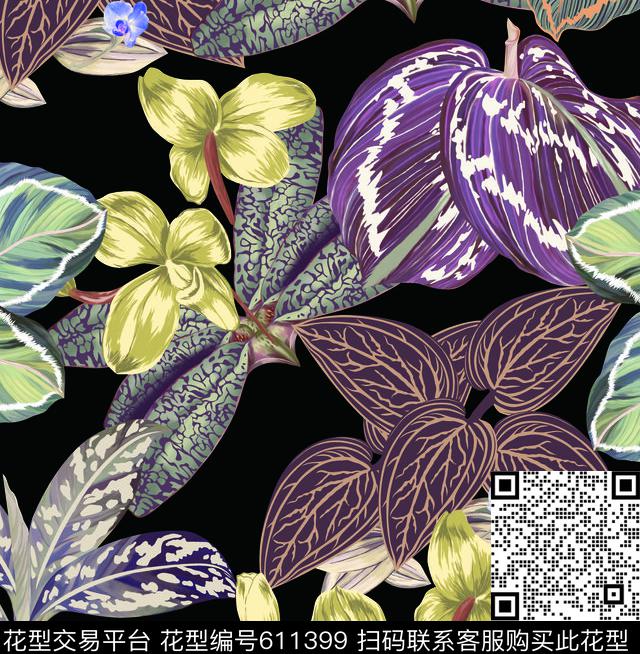抽象底纹花卉底纹传统印花华亿平台下载（图片编号: 611399） - 瓦栏（Walan）