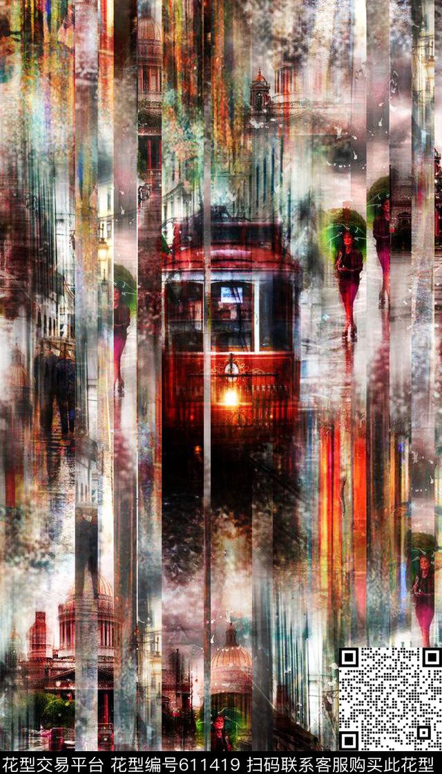 数码男装水彩数码印花华亿平台下载（图片编号: 611419） - 瓦栏（Walan）