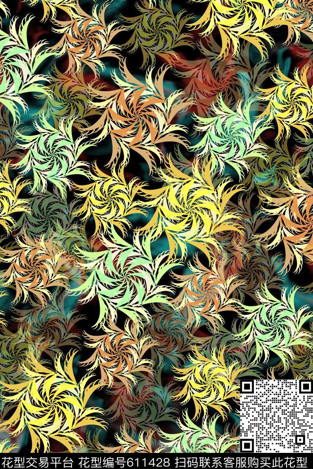 热带花卉衬衣裙子数码印花华亿平台下载（图片编号: 611428） - 瓦栏（Walan）