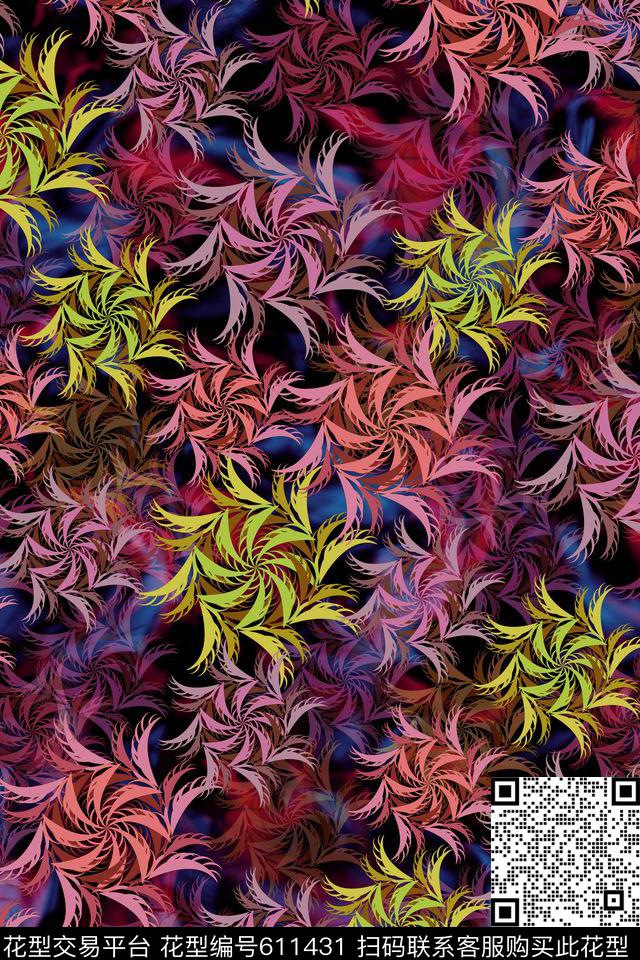 热带花卉衬衣裙子数码印花华亿平台下载（图片编号: 611431） - 瓦栏（Walan）