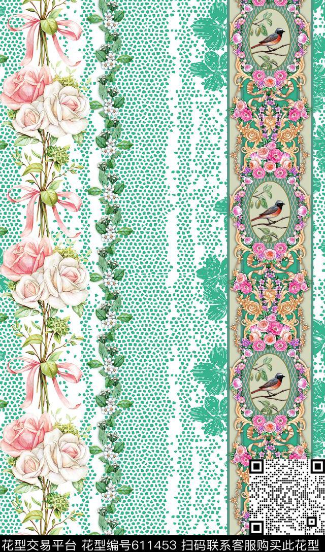 民族风小碎花油画花卉数码印花华亿平台下载（图片编号: 611453） - 瓦栏（Walan）