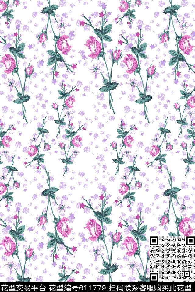 植物花卉花朵碎碎花卉数码印花华亿平台下载（图片编号: 611779） - 瓦栏（Walan）