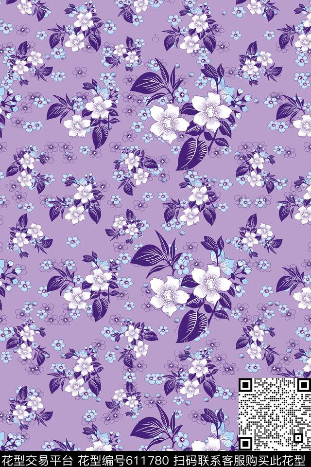 碎碎花卉花卉植物花卉数码印花华亿平台下载（图片编号: 611780） - 瓦栏（Walan）
