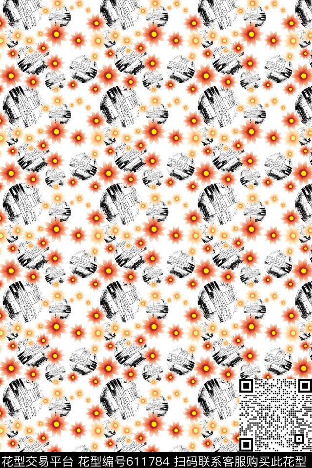 碎碎花卉花朵植物花卉数码印花华亿平台下载（图片编号: 611784） - 瓦栏（Walan）