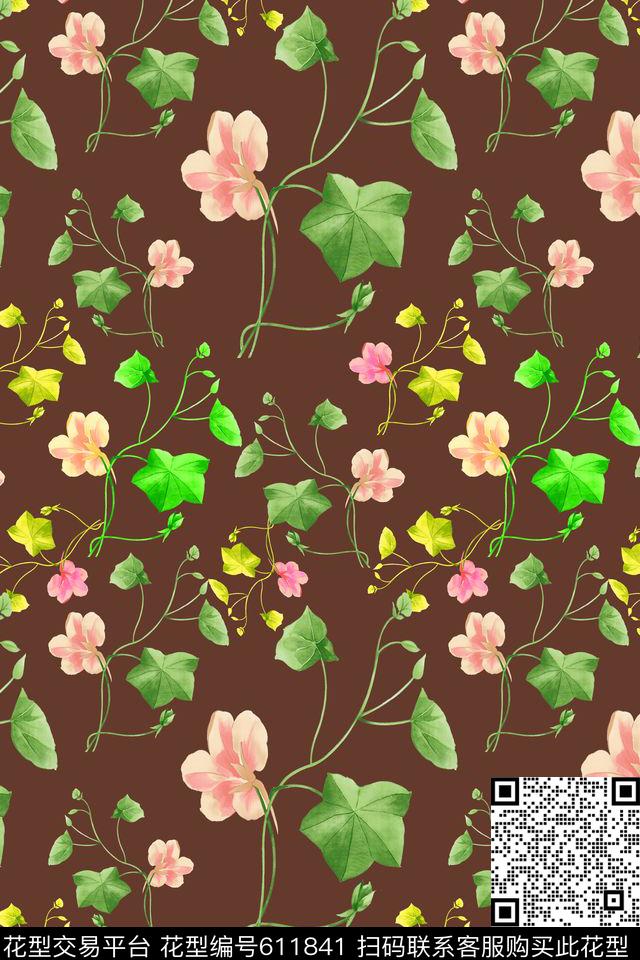 花卉植物花卉碎碎花卉数码印花华亿平台下载（图片编号: 611841） - 瓦栏（Walan）