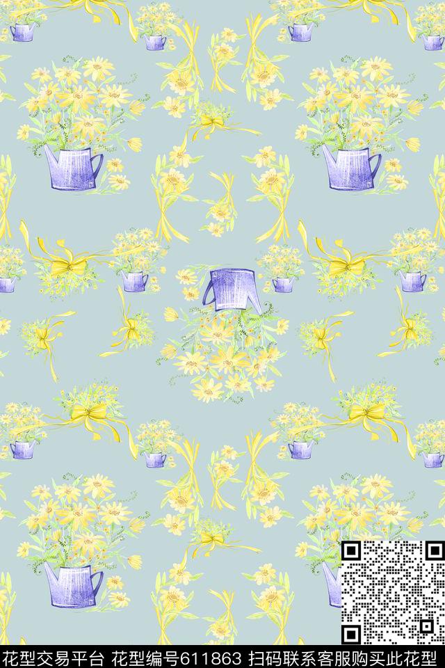 碎碎花卉花卉植物花卉数码印花华亿平台下载（图片编号: 611863） - 瓦栏（Walan）