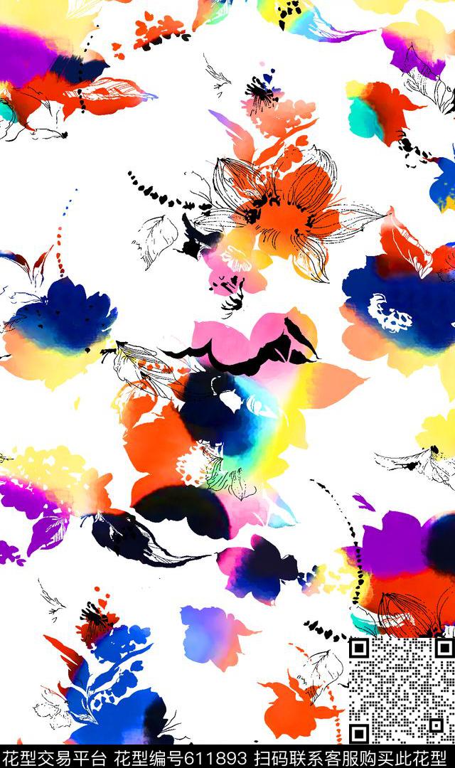 抽象几何清爽梦幻艺术平底立体手绘满版最新高清数码蕾丝民族中国风绣花珠宝肌理时尚潮

流大牌复古欧美风水彩花卉水彩纹理女装裙数码印花华亿平台下载（图片编号: 611893） - 瓦栏（Walan）