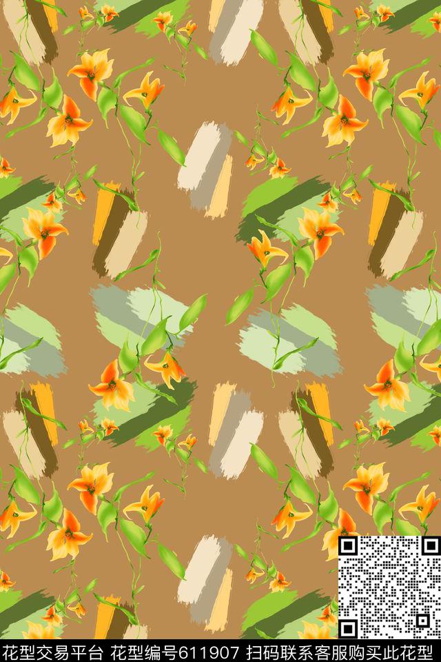 碎碎花卉花朵植物花卉数码印花华亿平台下载（图片编号: 611907） - 瓦栏（Walan）