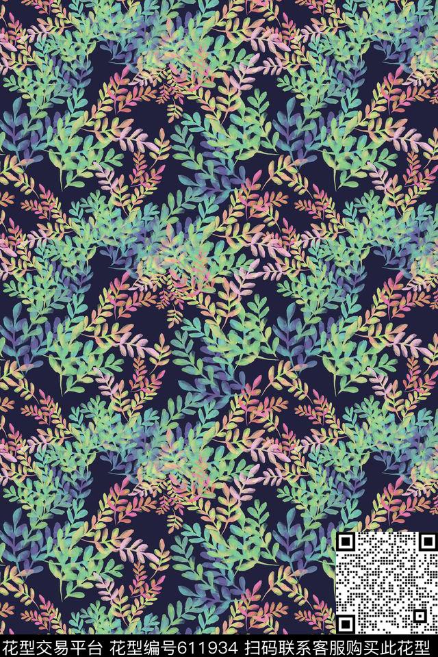 植物花卉碎碎花卉花朵数码印花华亿平台下载（图片编号: 611934） - 瓦栏（Walan）