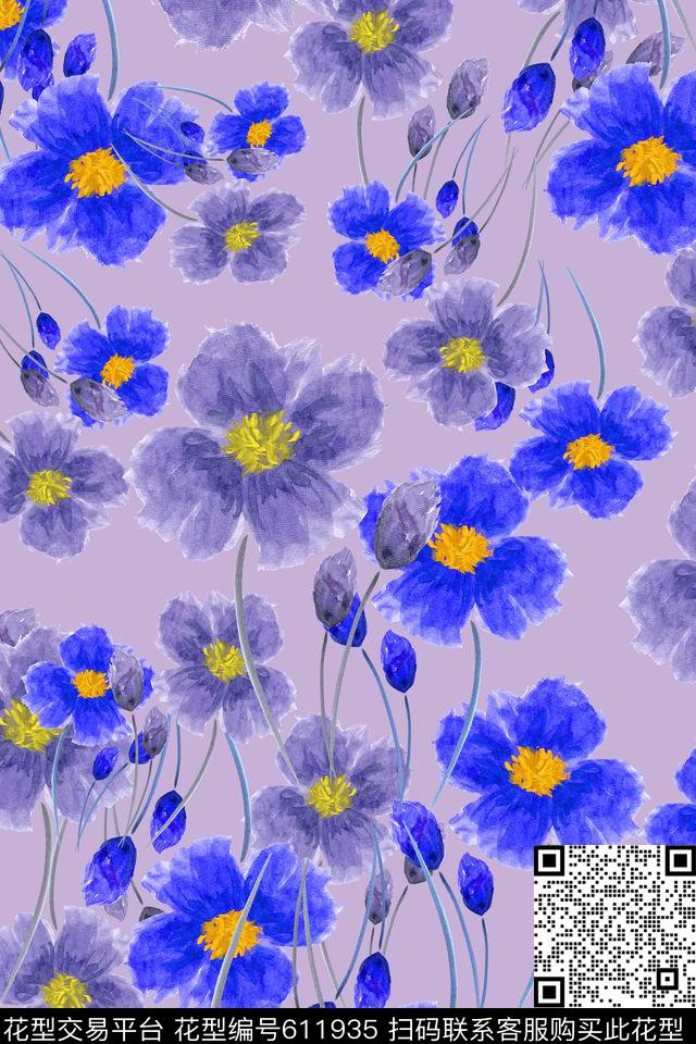 碎碎花卉植物花卉花朵数码印花华亿平台下载（图片编号: 611935） - 瓦栏（Walan）