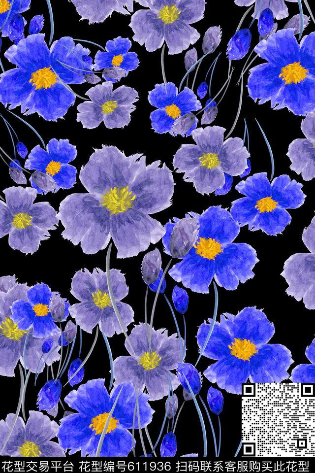 碎碎花卉植物花卉花朵数码印花华亿平台下载（图片编号: 611936） - 瓦栏（Walan）
