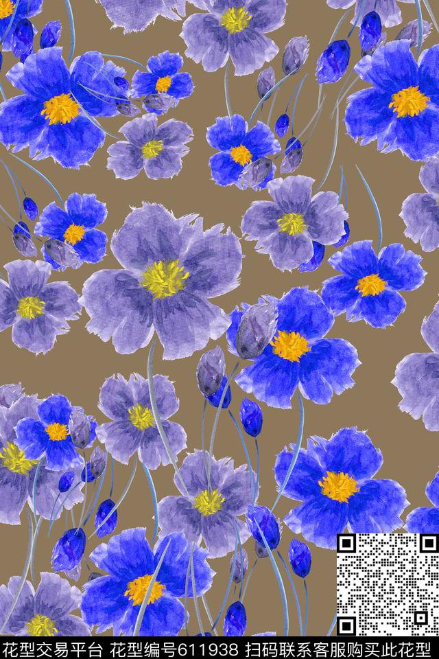碎碎花卉植物花卉花朵数码印花华亿平台下载（图片编号: 611938） - 瓦栏（Walan）