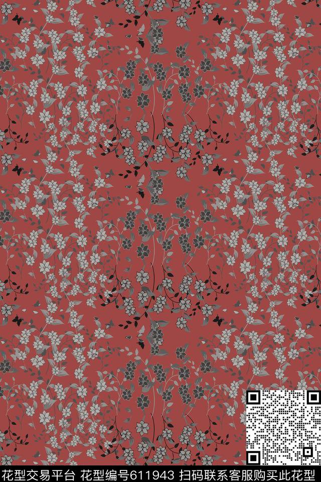 花朵花卉植物花卉数码印花华亿平台下载（图片编号: 611943） - 瓦栏（Walan）