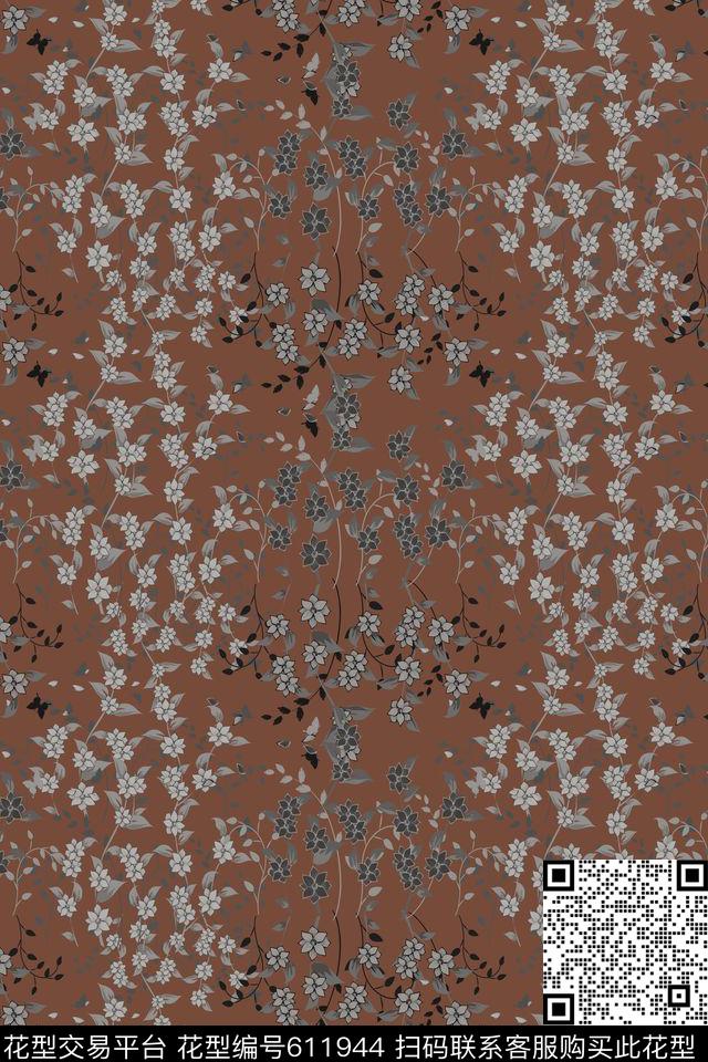 花朵花卉植物花卉数码印花华亿平台下载（图片编号: 611944） - 瓦栏（Walan）