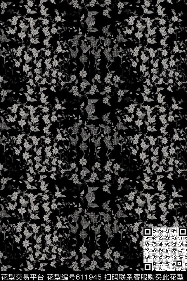 花朵花卉植物花卉数码印花华亿平台下载（图片编号: 611945） - 瓦栏（Walan）