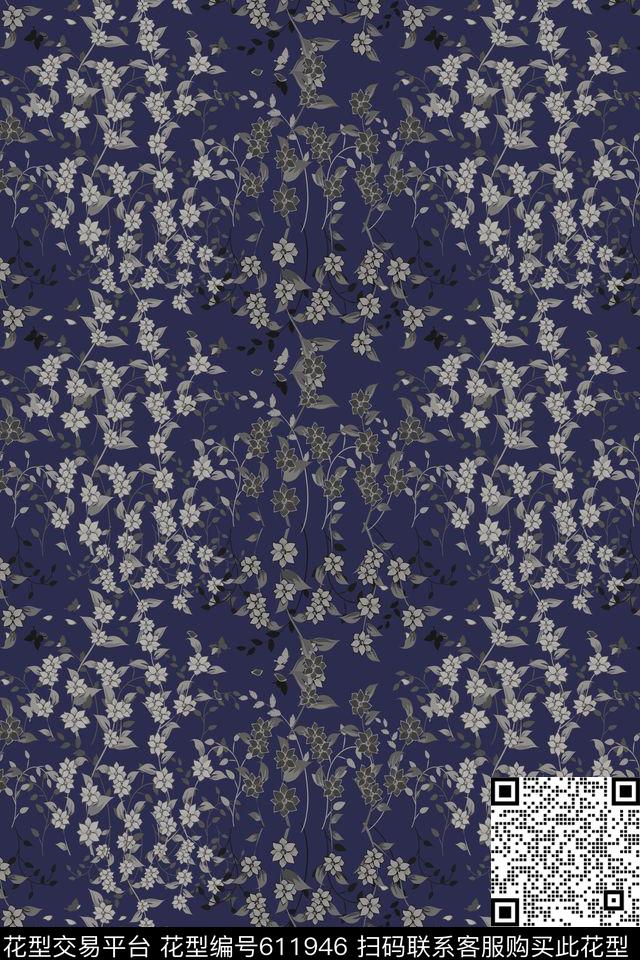 花朵花卉植物花卉数码印花华亿平台下载（图片编号: 611946） - 瓦栏（Walan）