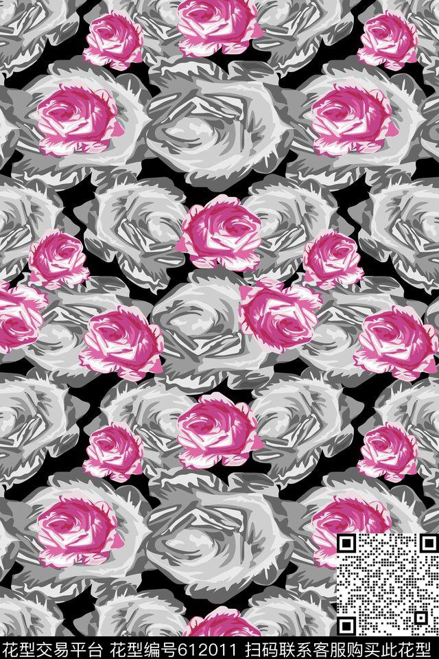 植物花卉碎碎花卉风格花卉数码印花华亿平台下载（图片编号: 612011） - 瓦栏（Walan）